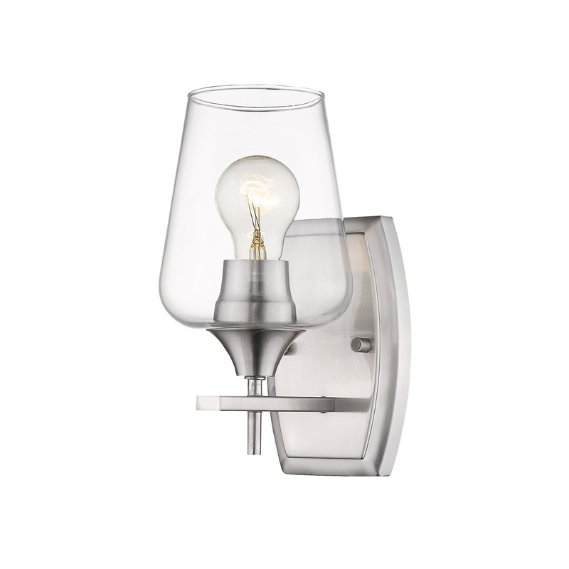 Z-Lite 473-1S-BN Joliet One Light Wall Sconce, Brushed Nickel