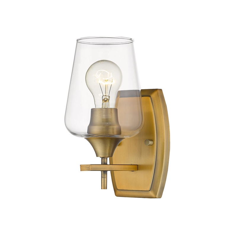 Z-Lite 473-1S-OBR Joliet One Light Wall Sconce, Olde Brass