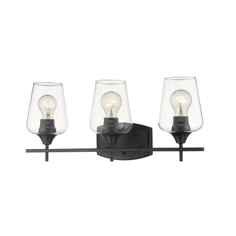 Z-Lite 473-3V-MB Joliet Three Light Vanity, Matte Black