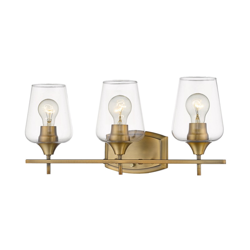 Z-Lite 473-3V-OBR Joliet Three Light Vanity, Olde Brass