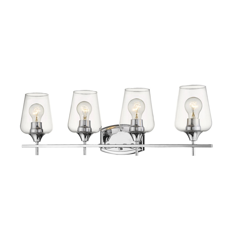 Z-Lite 473-4V-CH Joliet Four Light Vanity, Chrome