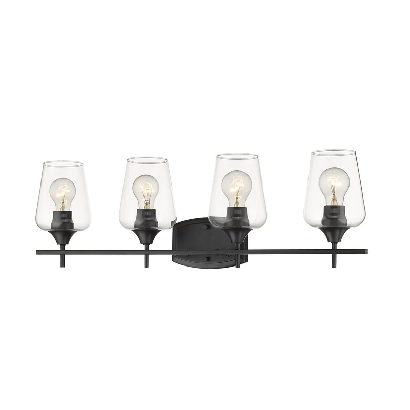 Z-Lite 473-4V-MB Joliet Four Light Vanity, Matte Black