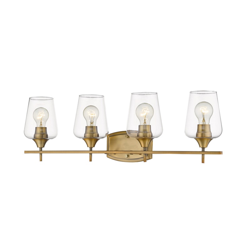 Z-Lite 473-4V-OBR Joliet Four Light Vanity, Olde Brass