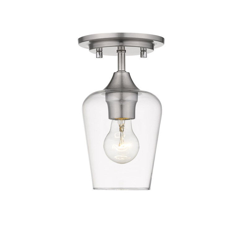 Z-Lite 473F1-BN Joliet One Light Flush Mount, Brushed Nickel