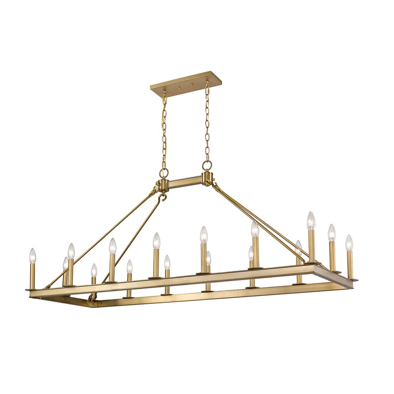 Z-Lite 482-16L-OBR Barclay 16 Light Chandelier, Olde Brass
