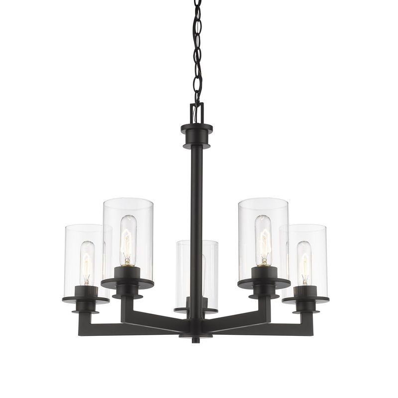 Z-Lite 462-5BRZ Savannah Five Light Chandelier, Bronze