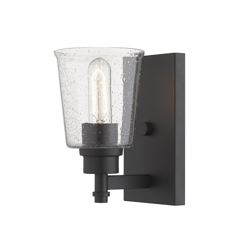 Z-Lite 464-1S-MB Bohin One Light Wall Sconce, Matte Black