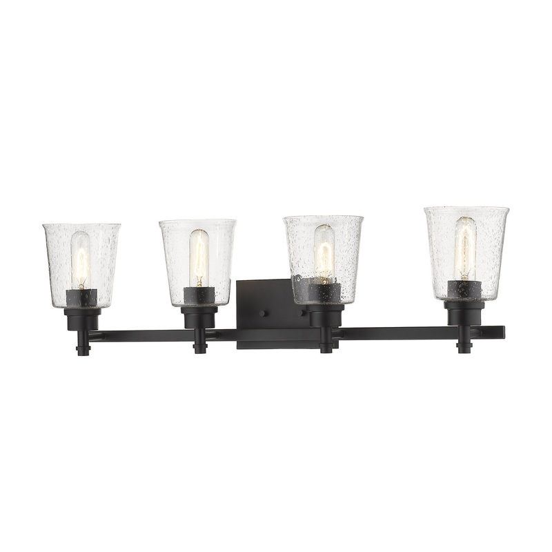 Z-Lite 464-4V-MB Bohin Four Light Vanity, Matte Black