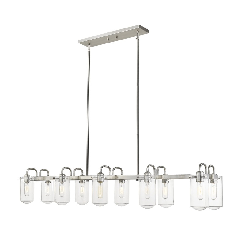 Z-Lite 471-10L-BN Delaney Ten Light Island Pendant, Brushed Nickel