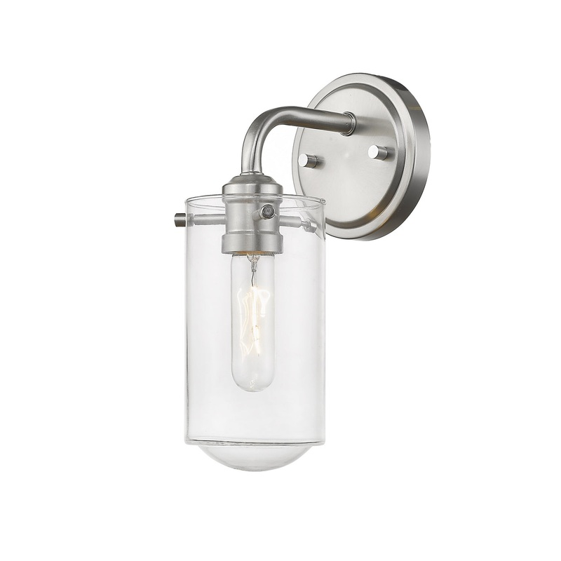Z-Lite 471-1S-BN Delaney One Light Wall Sconce, Brushed Nickel