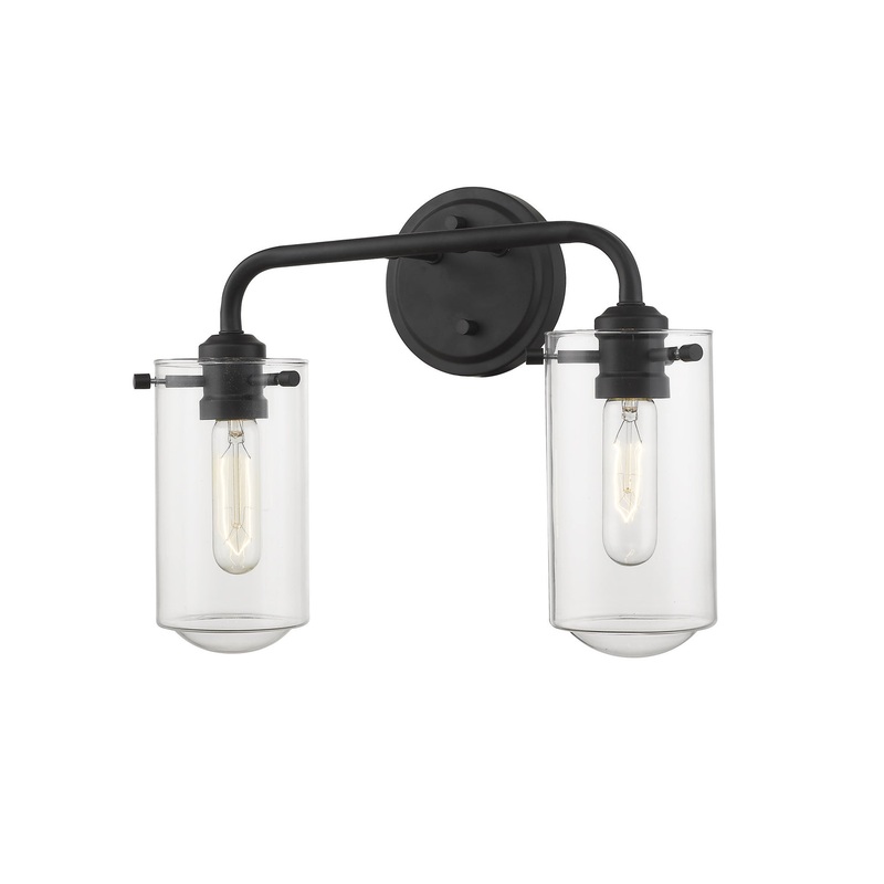 Z-Lite 471-2V-MB Delaney Two Light Vanity, Matte Black