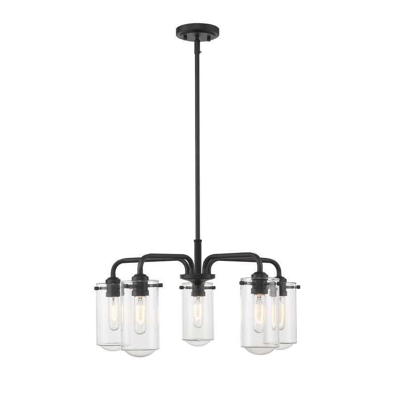 Z-Lite 471-5MB Delaney Five Light Chandelier, Matte Black