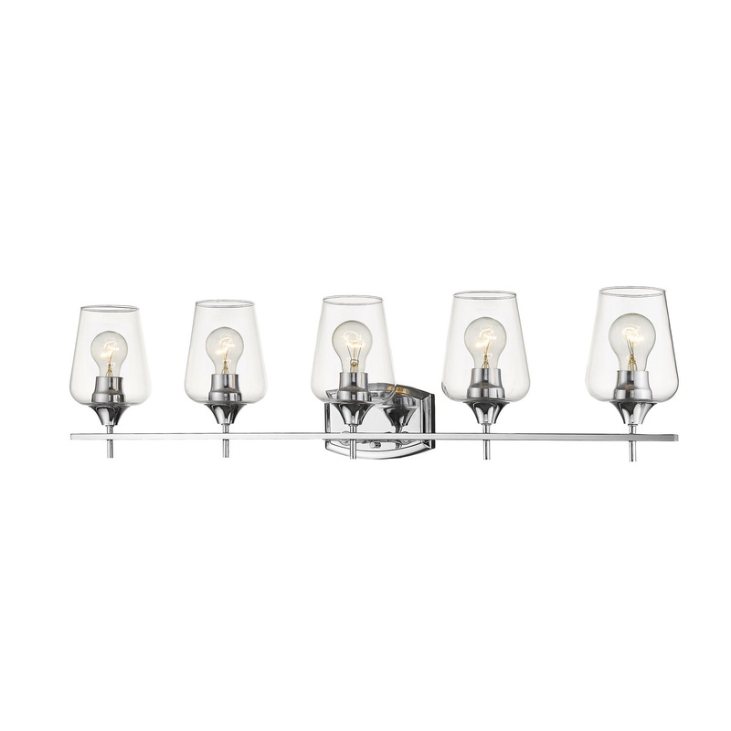 Z-Lite 473-5V-CH Joliet Five Light Vanity, Chrome