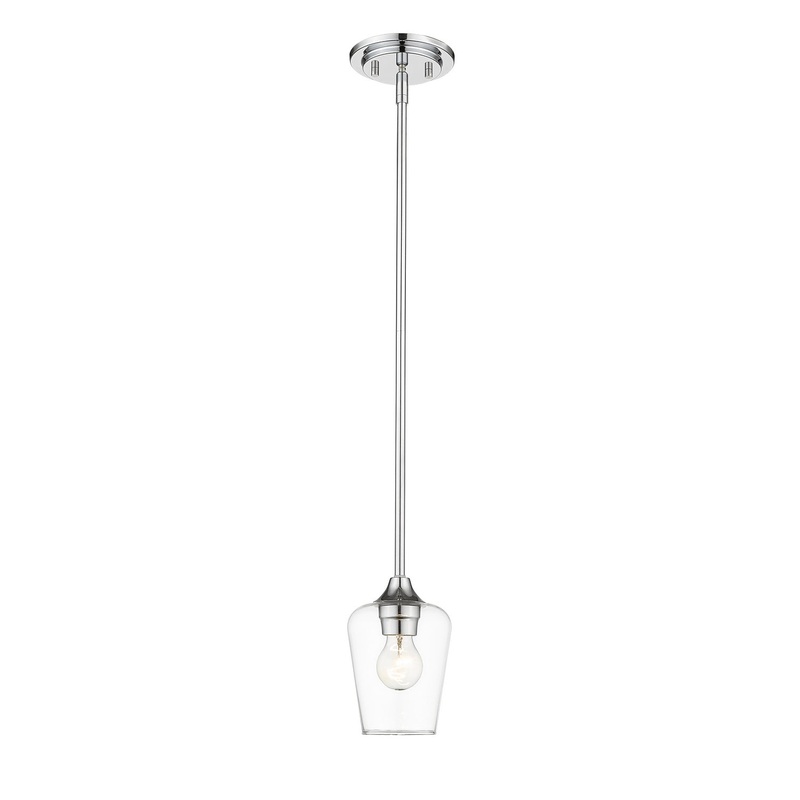 Z-Lite 473MP-CH Joliet One Light Mini Pendant, Chrome