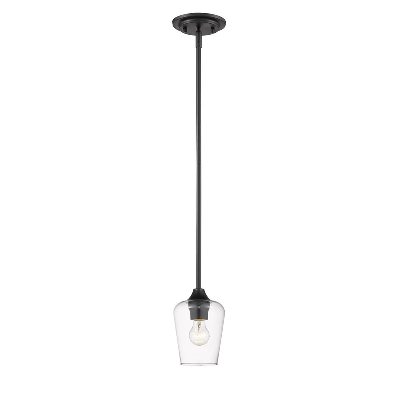Z-Lite 473MP-MB Joliet One Light Mini Pendant, Matte Black