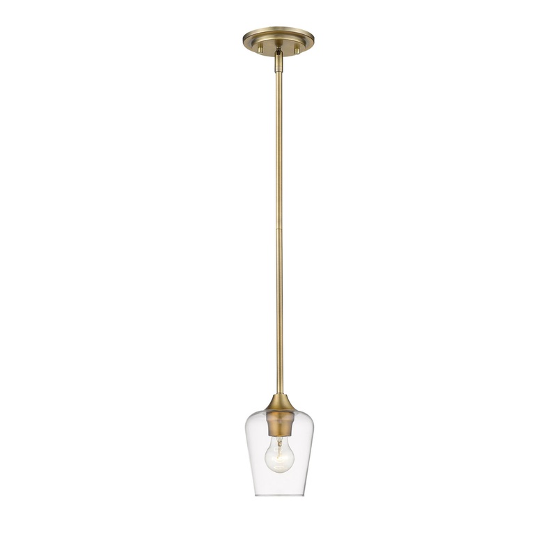 Z-Lite 473MP-OBR Joliet One Light Mini Pendant, Olde Brass