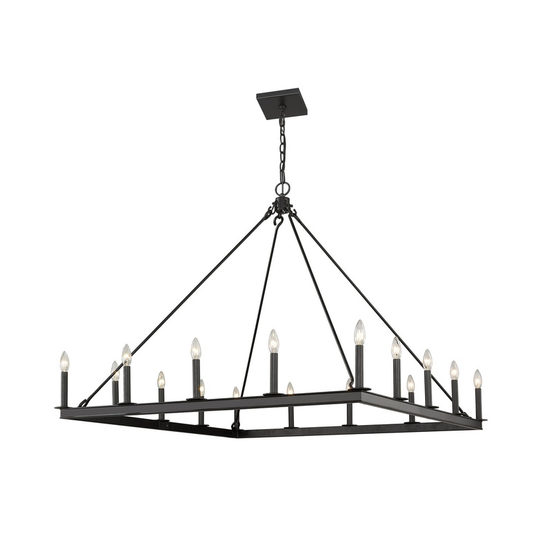 Z-Lite 482S-16MB Barclay 16 Light Chandelier, Matte Black