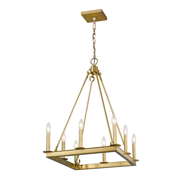 Z-Lite 482S-8-20OBR Barclay Eight Light Chandelier, Olde Brass