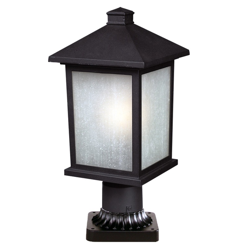 Z-Lite 507PHB-BK-PM Holbrook One Light Outdoor Post Mount, Black