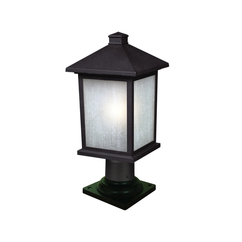 Z-Lite 507PHM-533PM-BK Holbrook One Light Outdoor Post Mount, Black