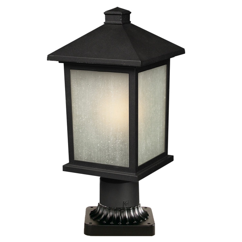 Z-Lite 507PHM-BK-PM Holbrook One Light Outdoor Post Mount, Black