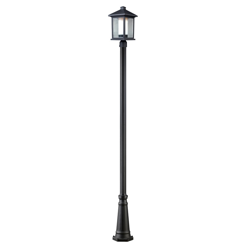 Z-Lite 523PHB-519P-BK Mesa One Light Outdoor Post Mount, Black