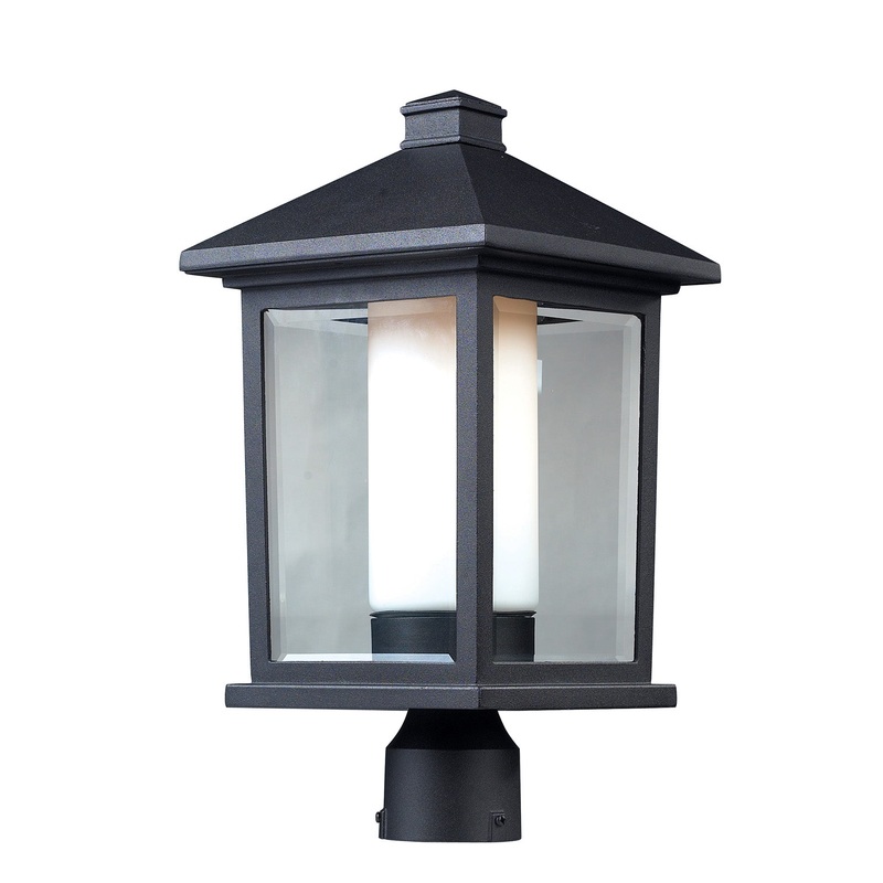Z-Lite 523PHB Mesa One Light Outdoor Post Mount, Black