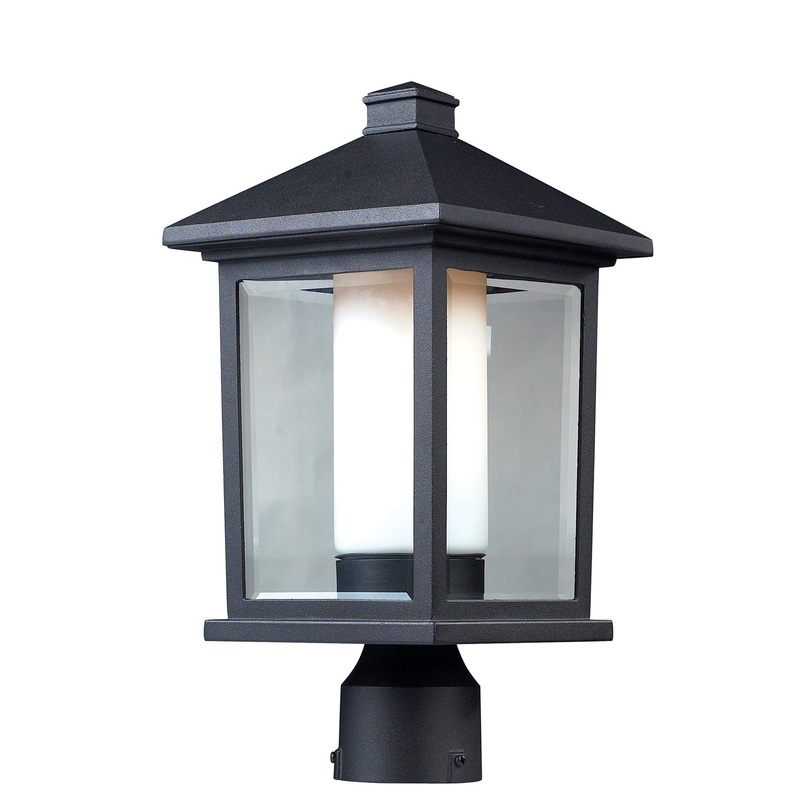 Z-Lite 523PHM Mesa One Light Outdoor Post Mount, Black