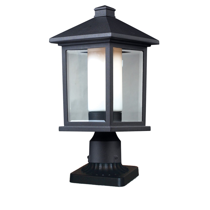 Z-Lite 523PHM-PM Mesa One Light Outdoor Pier Mount, Black