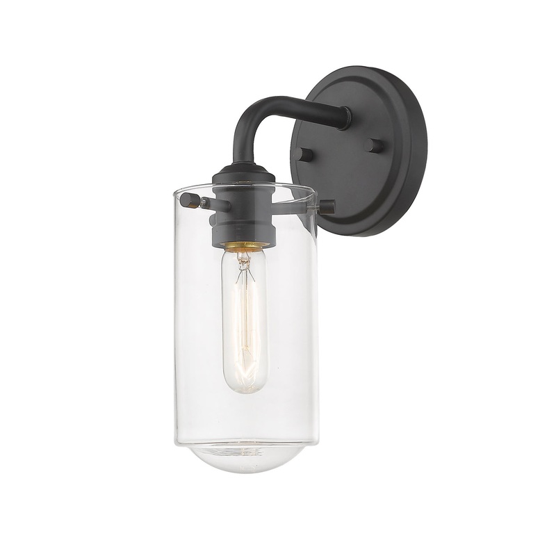 Z-Lite 471-1S-MB Delaney One Light Wall Sconce, Matte Black