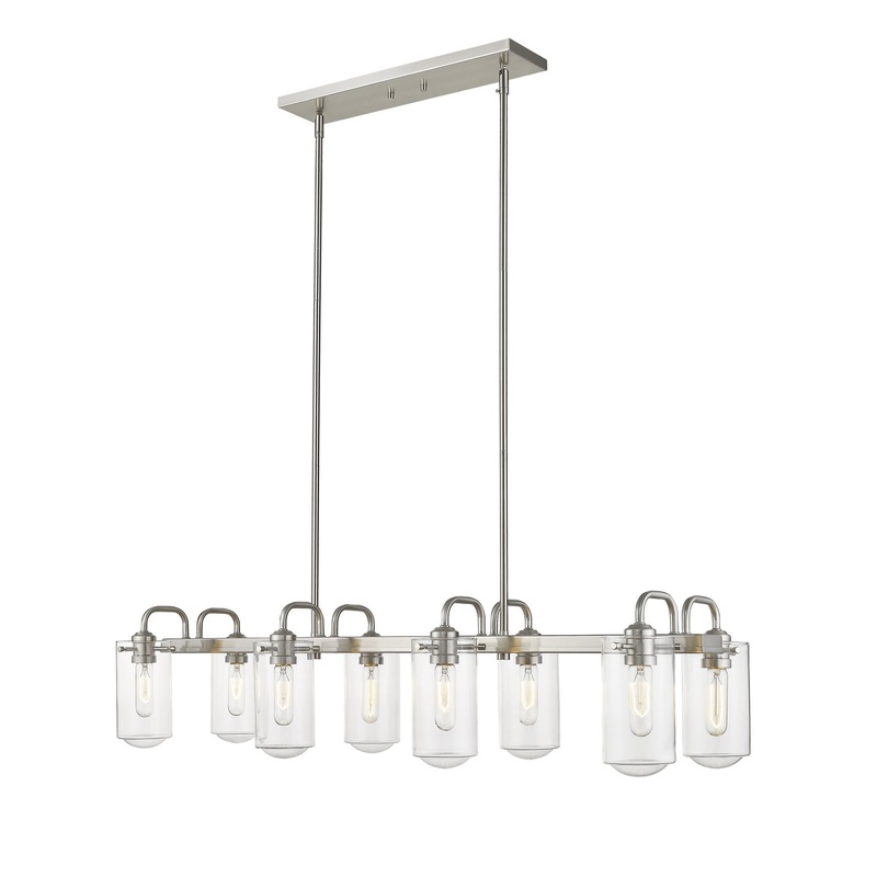 Z-Lite 471-8L-BN Delaney Eight Light Island Pendant, Brushed Nickel