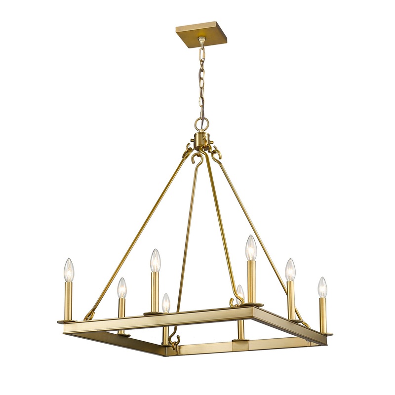 Z-Lite 482S-8-26OBR Barclay Eight Light Chandelier, Olde Brass