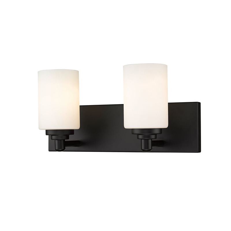 Z-Lite 485-2V-MB Soledad Two Light Vanity, Matte Black