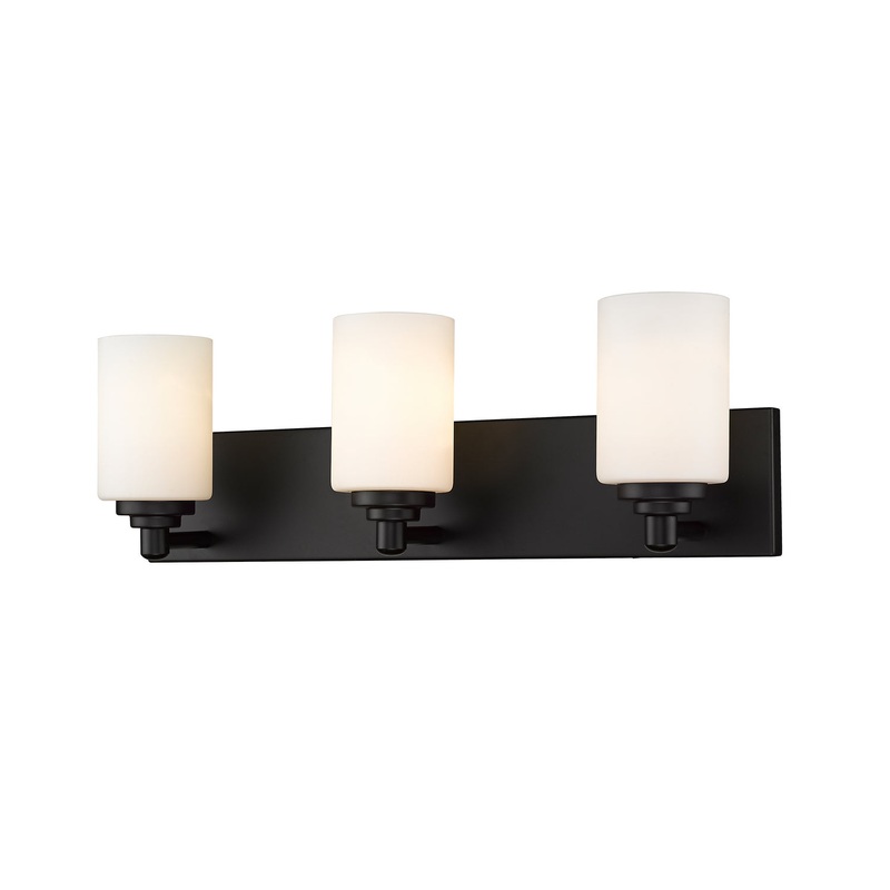 Z-Lite 485-3V-MB Soledad Three Light Vanity, Matte Black