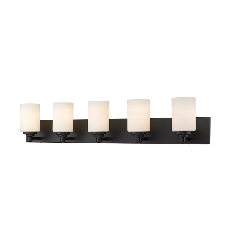 Z-Lite 485-5V-MB Soledad Five Light Vanity, Matte Black