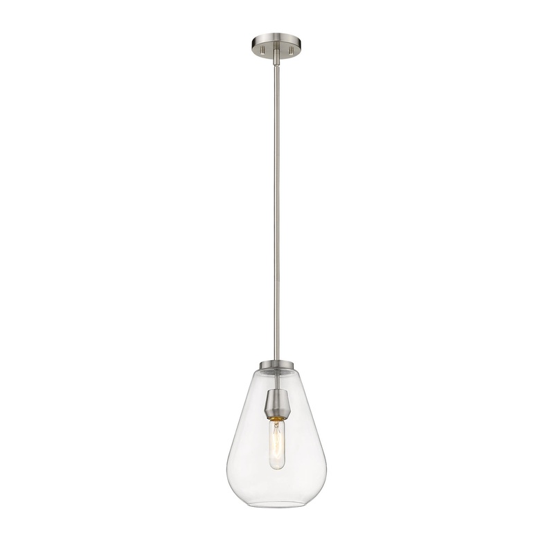 Z-Lite 488P8-BN Ayra One Light Pendant, Brushed Nickel