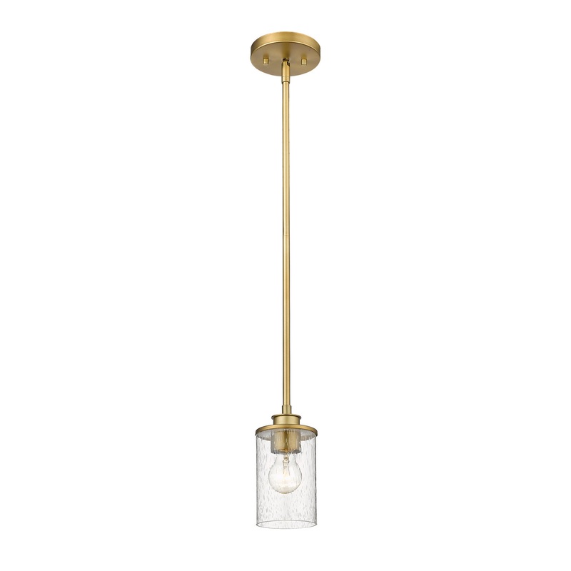 Z-Lite 492MP-OBR Beckett One Light Mini Pendant, Olde Brass