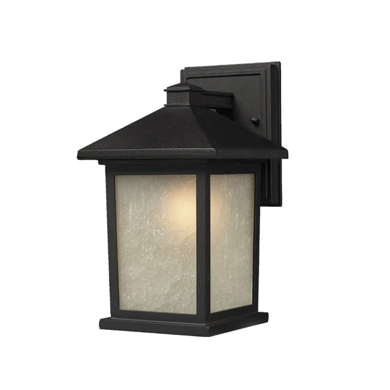 Z-Lite 507S-BK Holbrook One Light Outdoor Wall Sconce, Black
