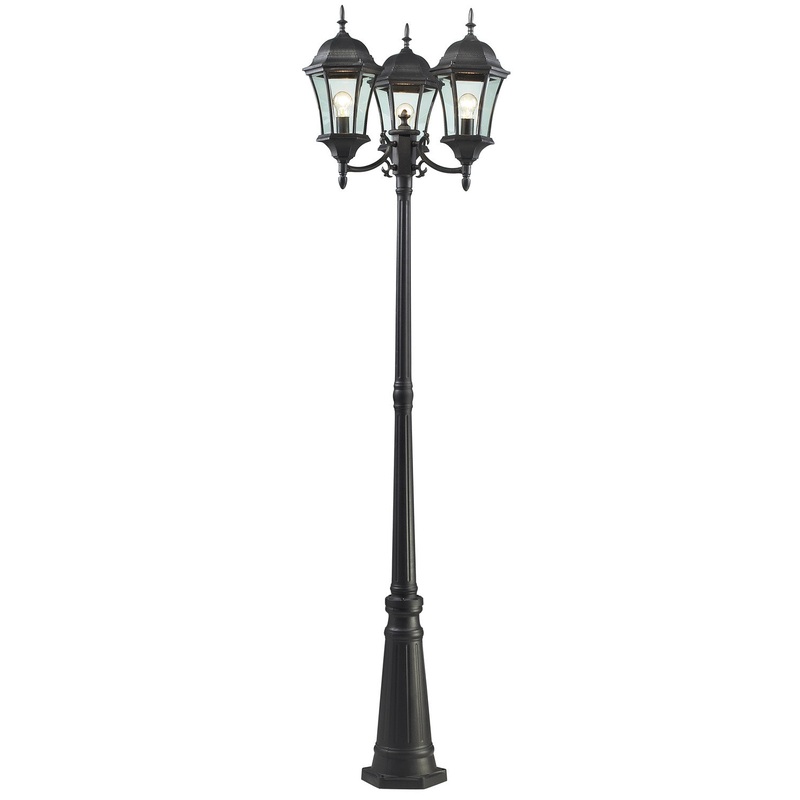 Z-Lite 522MP3-BK Wakefield Three Light Outdoor Post Mount, Black