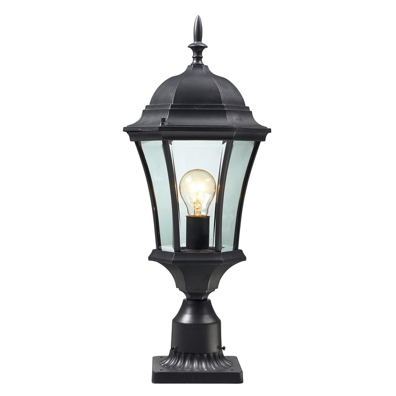 Z-Lite 522PHM-BK-PM Wakefield One Light Outdoor Post Mount, Black