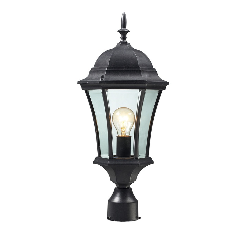 Z-Lite 522PHM-BK Wakefield One Light Outdoor Post Mount, Black