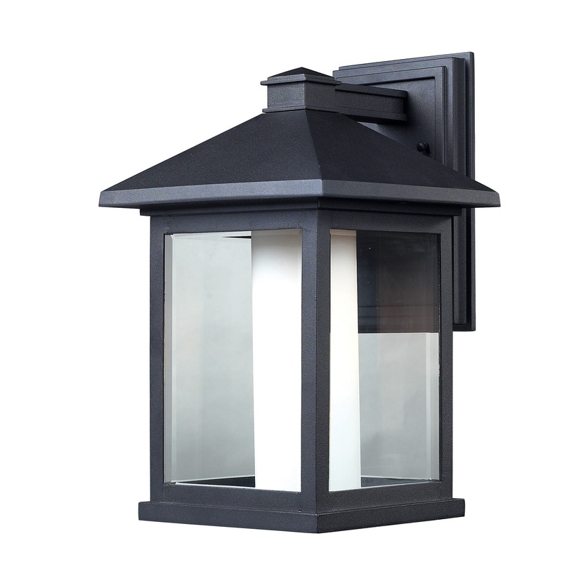 Z-Lite 523B Mesa One Light Outdoor Wall Sconce, Black