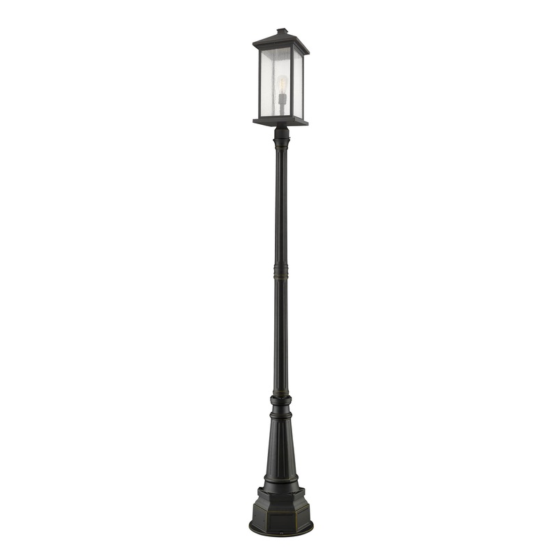 Z-Lite 531PHBXLR-564P-ORB Portland One Light Outdoor Post Mount, Oil Rubbed Bronze