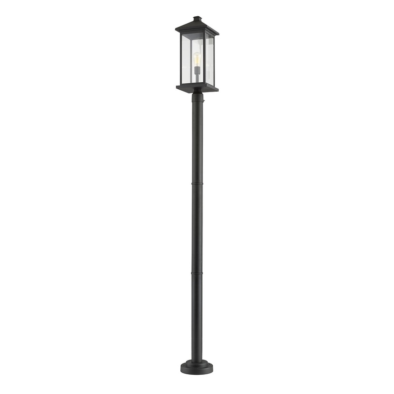 Z-Lite 531PHBXLR-567P-BK Portland One Light Outdoor Post Mount, Black