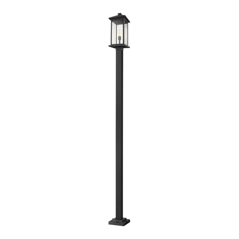 Z-Lite 531PHBXLS-536P-BK Portland One Light Outdoor Post Mount, Black