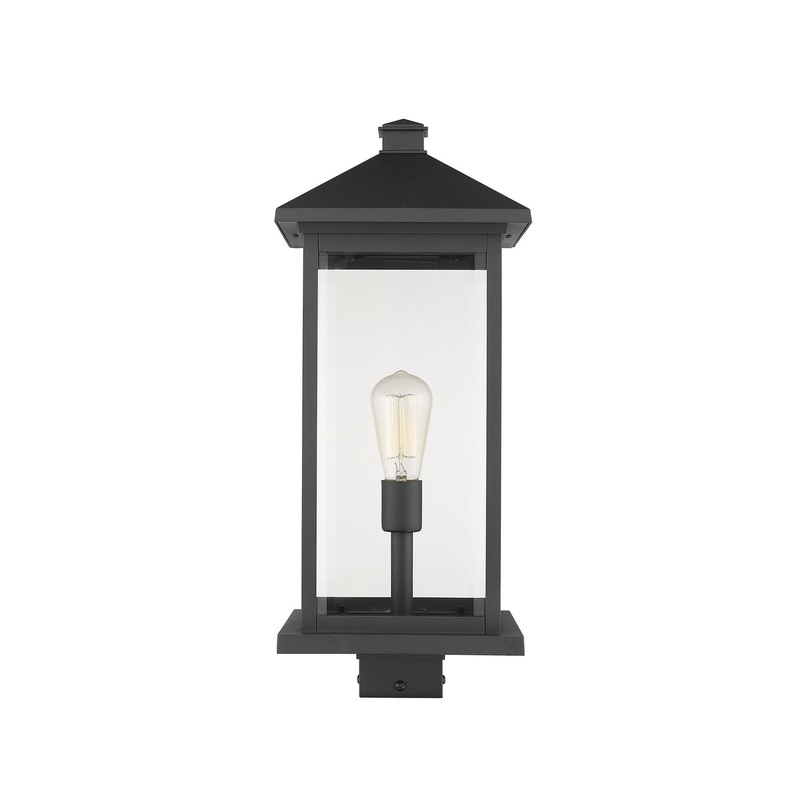 Z-Lite 531PHBXLS-BK Portland One Light Outdoor Post Mount, Black