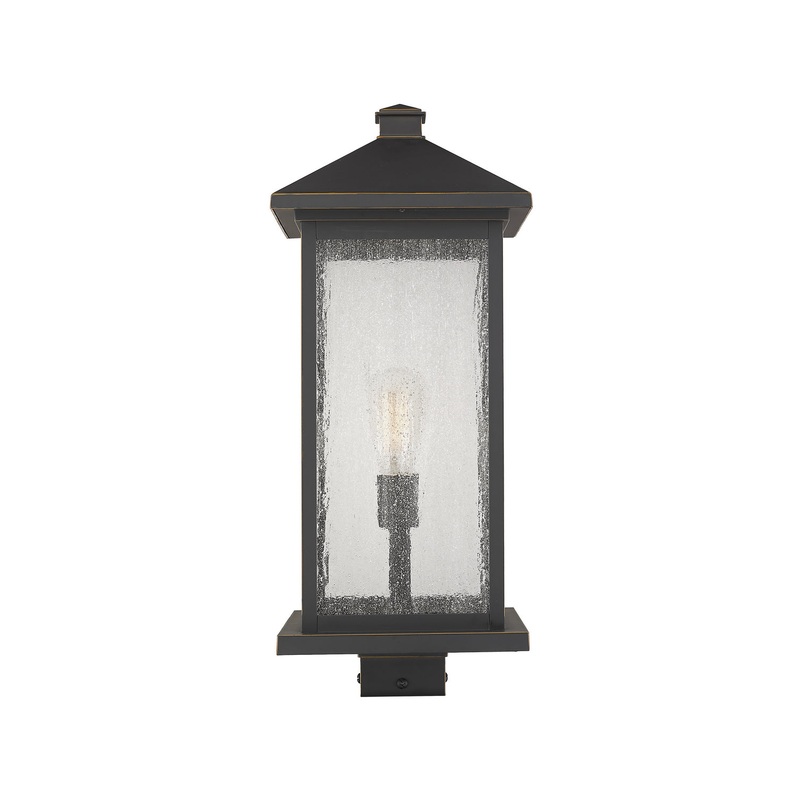 Z-Lite 531PHBXLS-ORB Portland One Light Outdoor Post Mount, Oil Rubbed Bronze