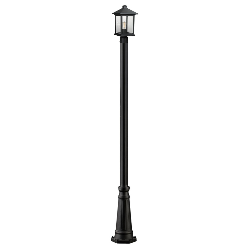 Z-Lite 531PHMR-519P-BK Portland One Light Outdoor Post Mount, Black