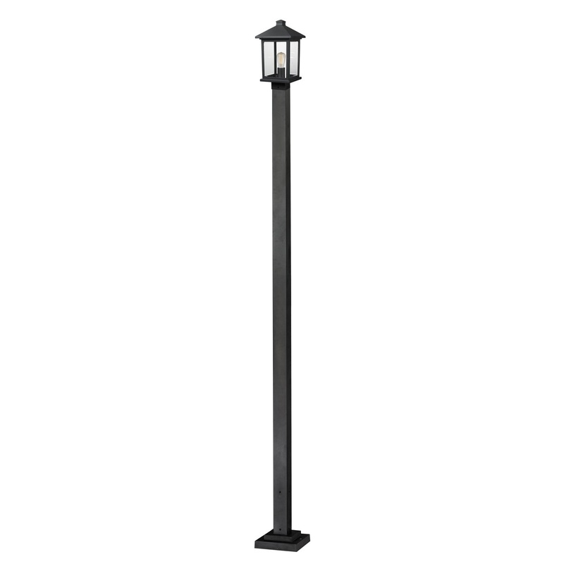 Z-Lite 531PHMS-536P-BK Portland One Light Outdoor Post Mount, Black