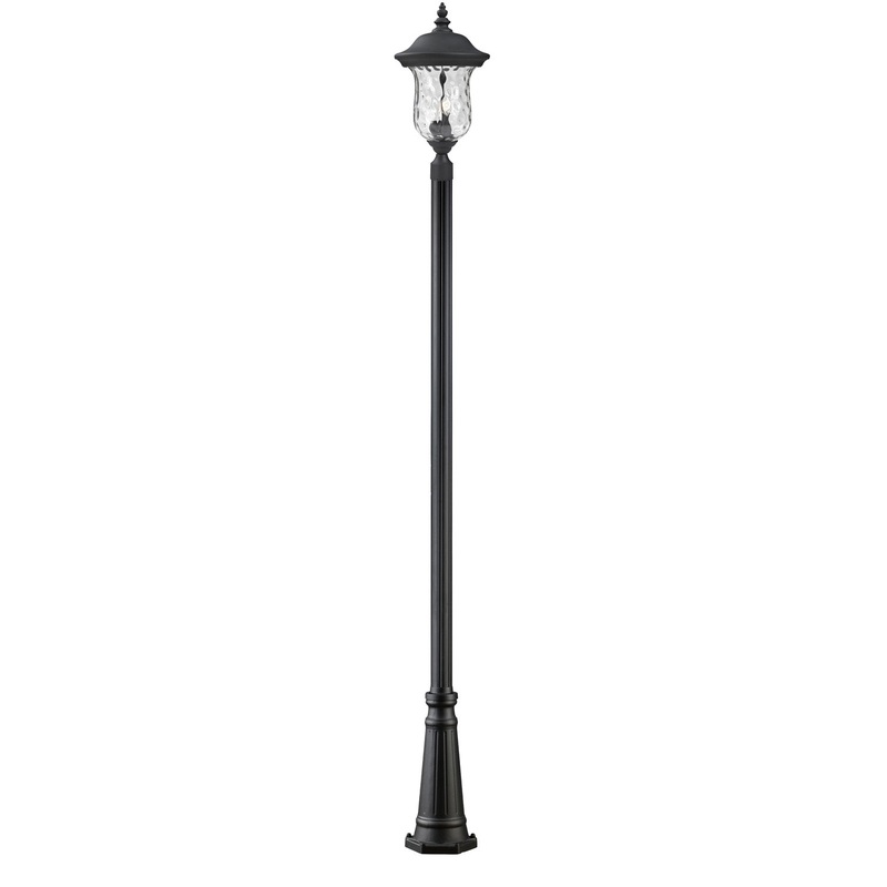 Z-Lite 533PHB-519P-BK Armstrong Three Light Outdoor Post Mount, Black